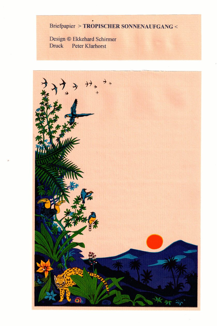 Briefpapier Tropischer Sonnenaufgang