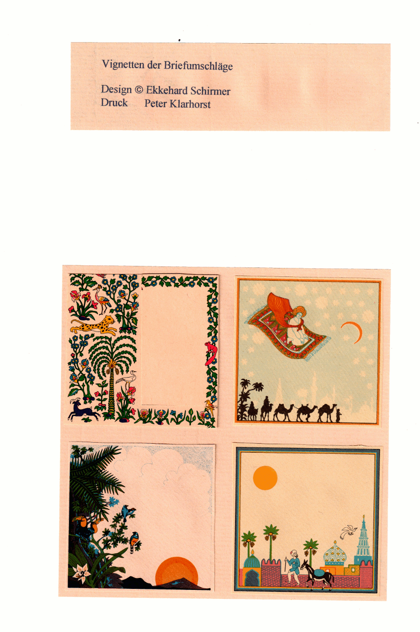 Briefpapier Umschlag-Vignetten